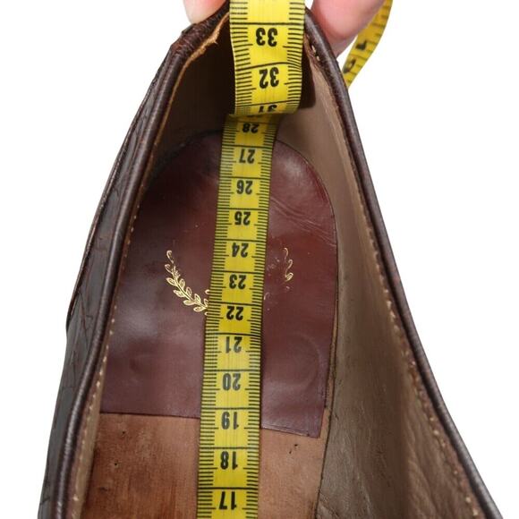 Kow Hoo Shoes Mens 45 Oxfords Exotic Leather Classic Goodyear Welt Handcrafted main image 13